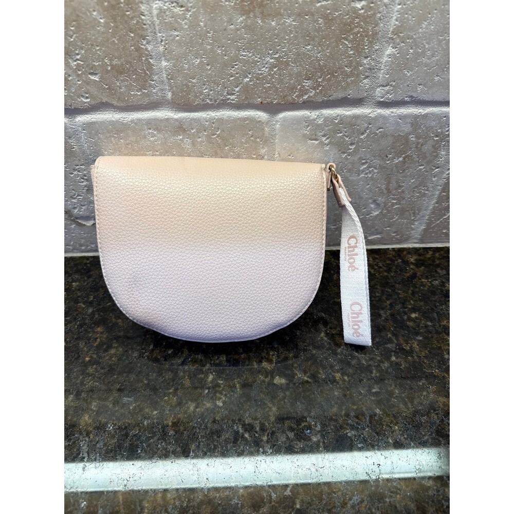 Chloé Parfums Cosmetic Pouch Wristlet Blush Pink Faux Leather Makeup Bag NEW - Picture 2 of 6